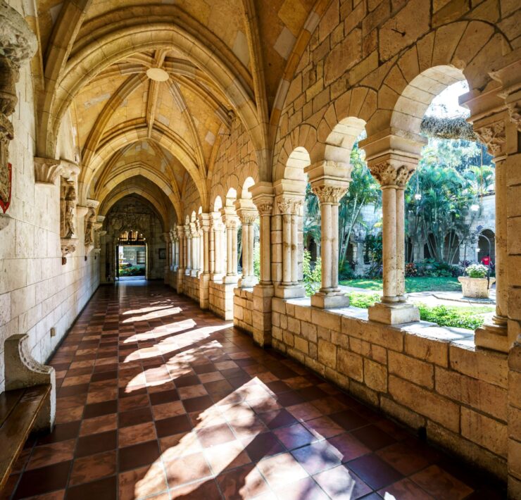 Ancient Spanish Monastery Arches