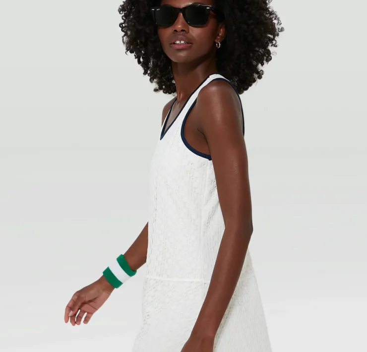 Tuckernuck Ivory Tech Lace Leylah Tennis Dress