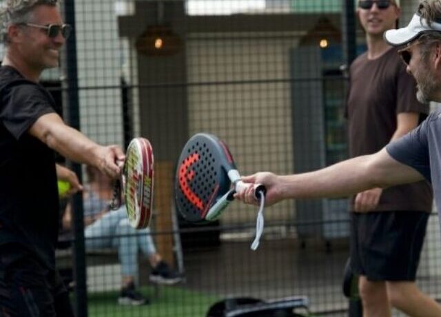 Reed Berglund wtih Friends at Padel Playhouse Breathe Miami