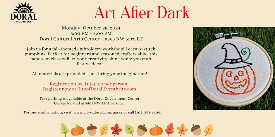 Art After Dark - Embroidery Workshop