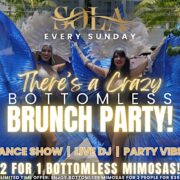 SOLA Miami Crazy Bottomless Brunch Party with 2 for 1 Bottomless Mimosas!