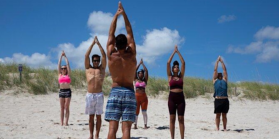 Yoga on the beach in South Beach