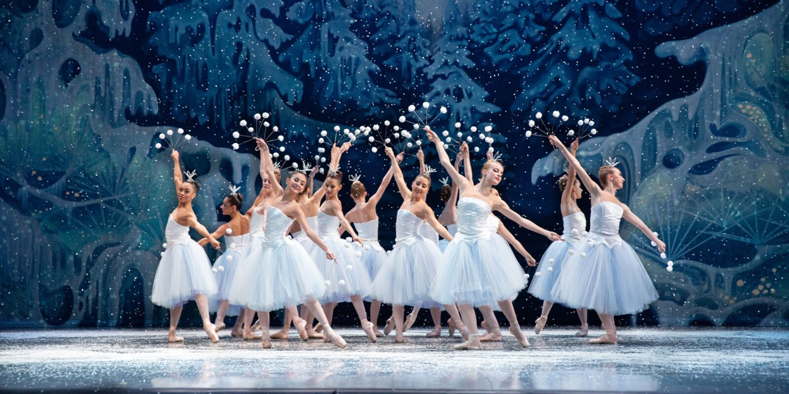 MCB Dancers in George Balanchine's The Nutcracker® in 2024. Choreography by © George Balanchine's George Balanchine Trust. Photo by Alexander Iziliaev