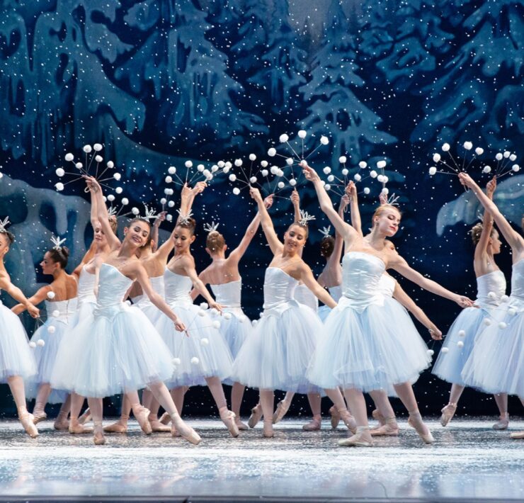 MCB Dancers in George Balanchine's The Nutcracker® in 2024. Choreography by © George Balanchine's George Balanchine Trust. Photo by Alexander Iziliaev