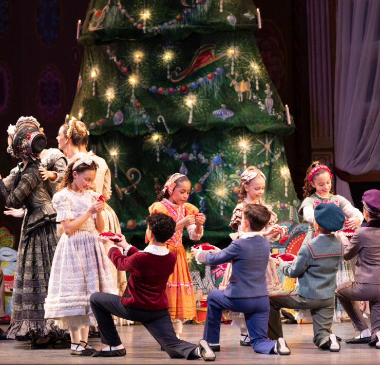 MCB Dancers in George Balanchine's The Nutcracker® in 2024. Choreography by © George Balanchine George Balanchine Trust. Photo by Alexander Iziliaev 1
