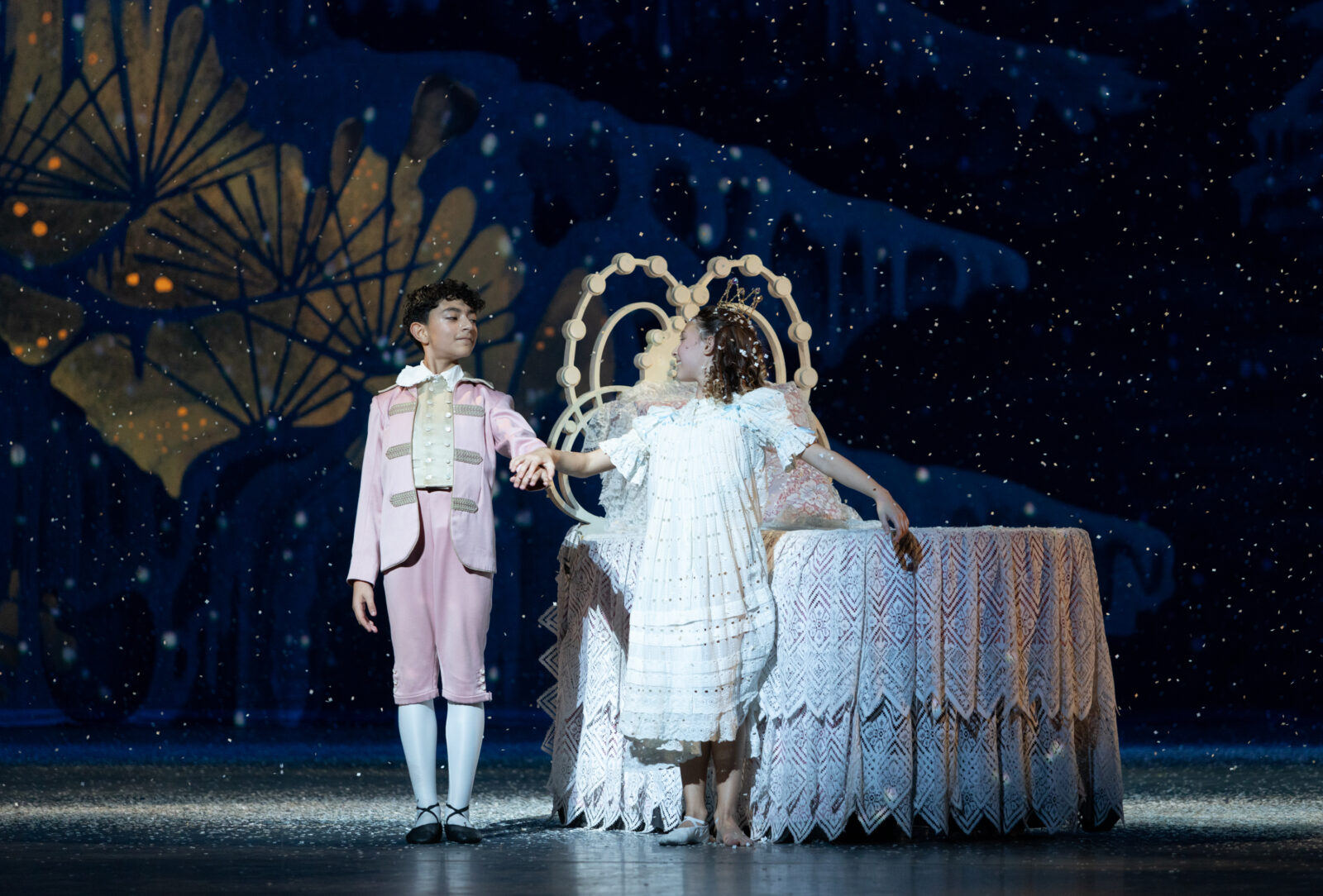 MCB School Students in George Balanchine's The Nutcracker® in 2024. Choreography by © George Balanchine George Balanchine Trust. Photo by Alexander Iziliaev 2