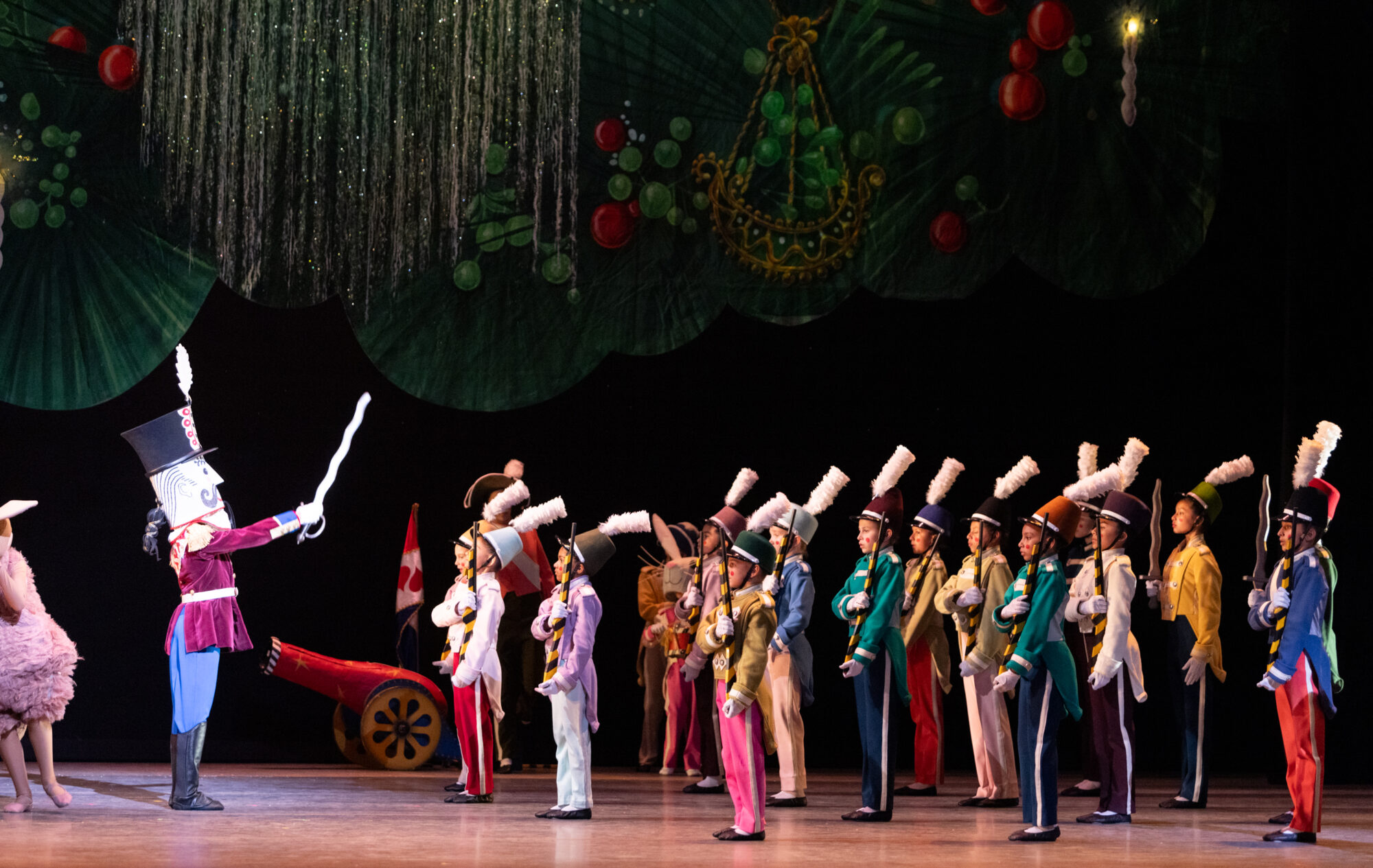 MCB School Students in George Balanchine's The Nutcracker® in 2024. Choreography by © George Balanchine George Balanchine Trust. Photo by Alexander Iziliaev